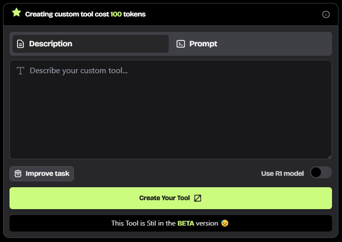 AI Tools Platform Interface