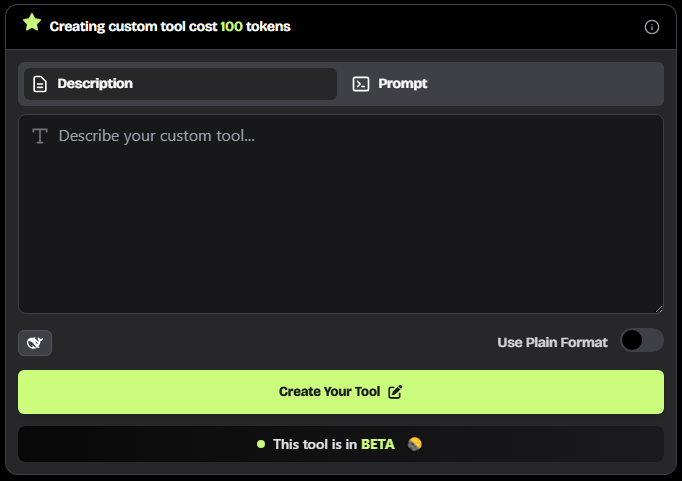 Person describing a tool requirement